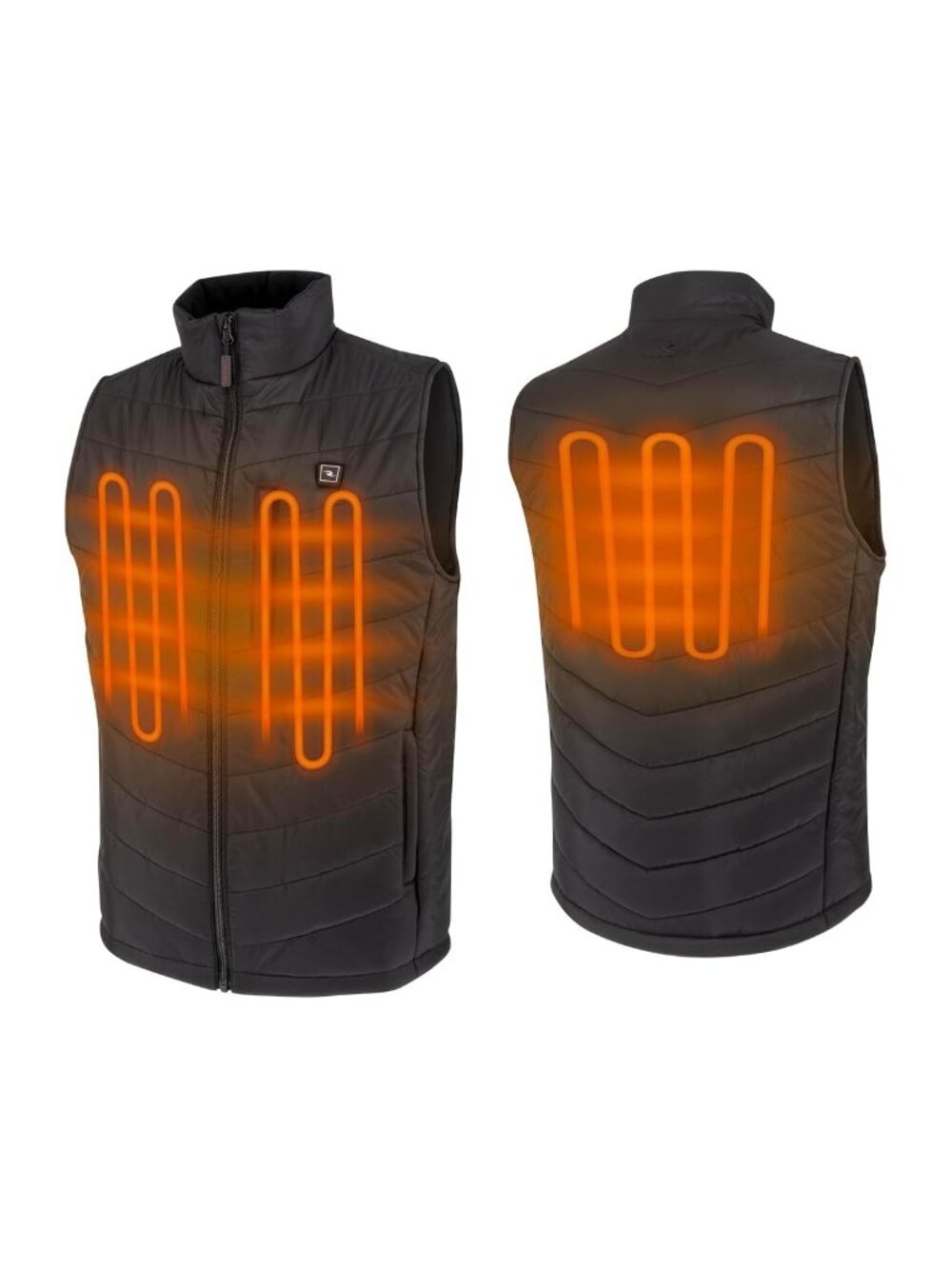 Men's Radians Heated Puffer Vest Kit, Battery Included, Black, 2XL